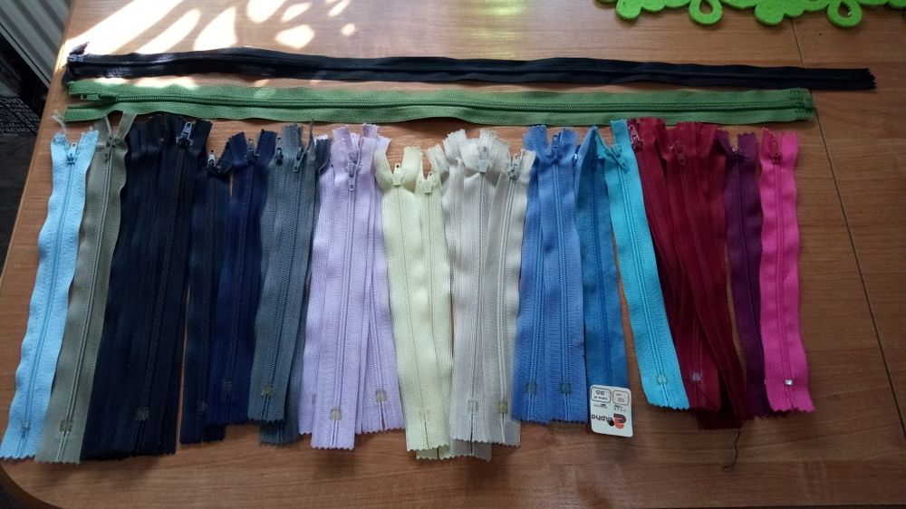 Zamek błyskawiczny, ekler , 38 szt, różne dł