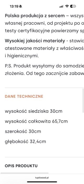 Krzesło dziecięce używane