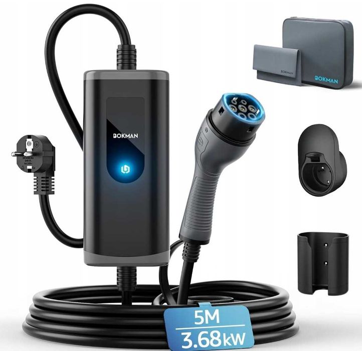 Bokman Ładowarka samochodowa 16 A 3,68 kW kabel 5 m EVSE typ 2