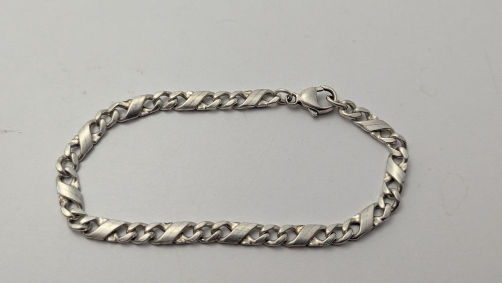 Srebrna bransoletka 925 | Klasyczny splot | Solidna | Okazja