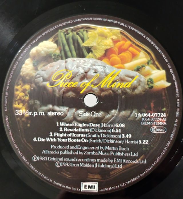 IRON MAIDEN - Piece Of Mind . 1 PRESS. EX+ . Tarnowskie Góry • OLX.pl