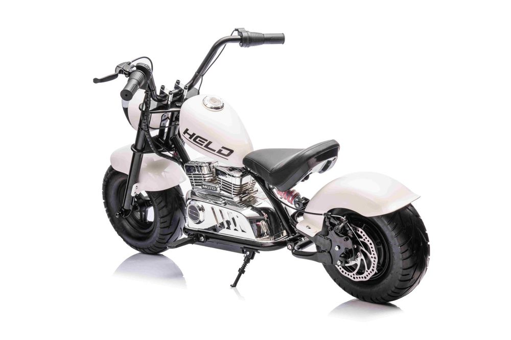 350W 36v POM KOŁA Motor na akumulator Motorek Chopper Warrior Biały