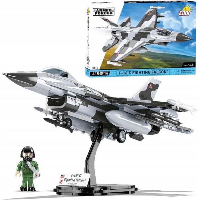 Cobi 5814 Myśliwiec F-16C  Fighting Falcon + Pilot,  stan Idealny Wroc