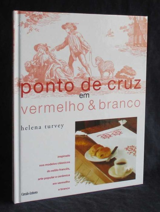 Livro Ponto de Cruz em vermelho & branco Helena Turvey