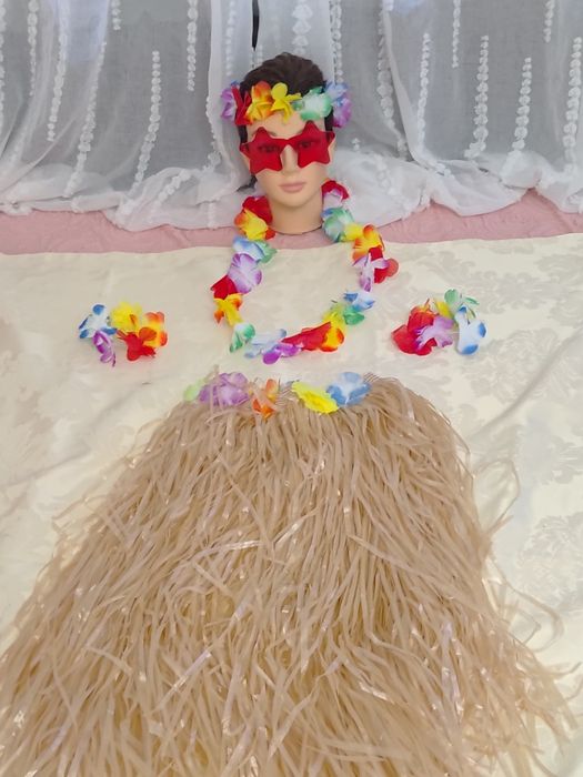 Strój przebranie hawajskie Hawaje aloha 5 części roz uniwersalny