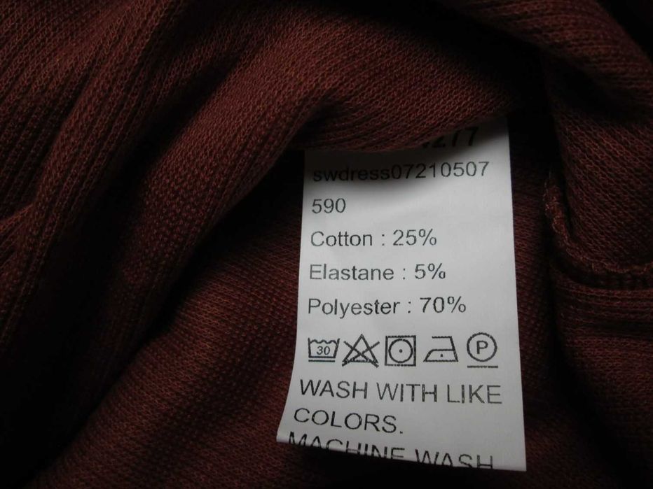 Shein sukienka prążkowana marszczona vintage S 36 NOWA