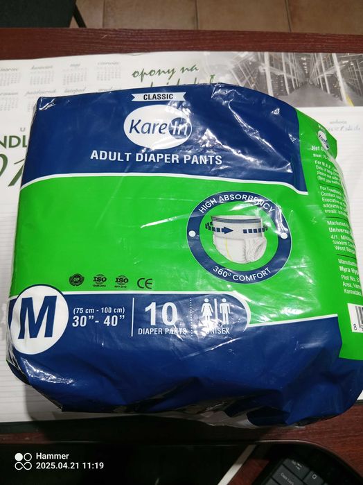 Pielucho-majtki i pampersy dla dorosłych, roz. M
