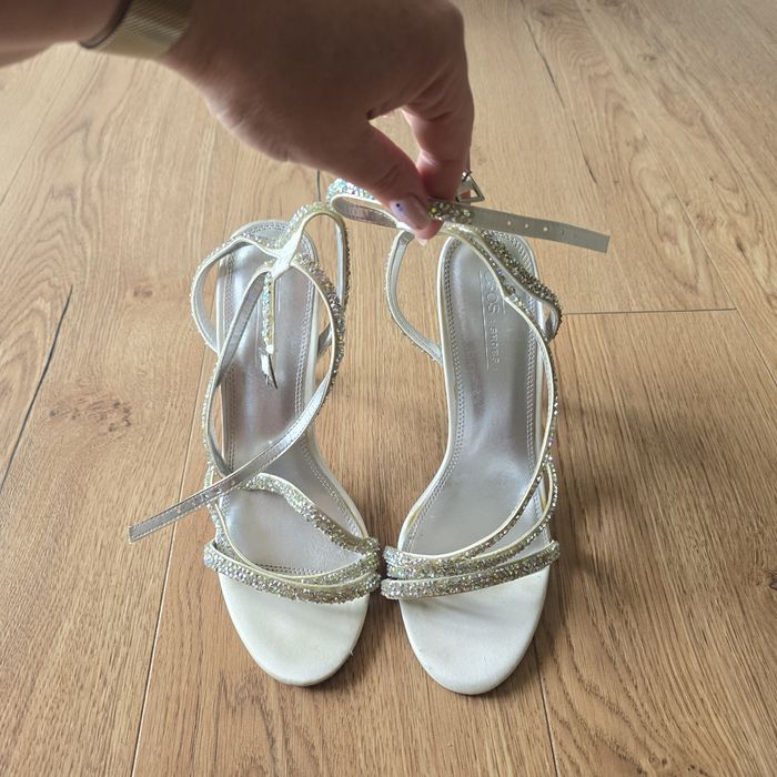 Buty sandałki sandały obcas asos wedding 40 cyrkonie