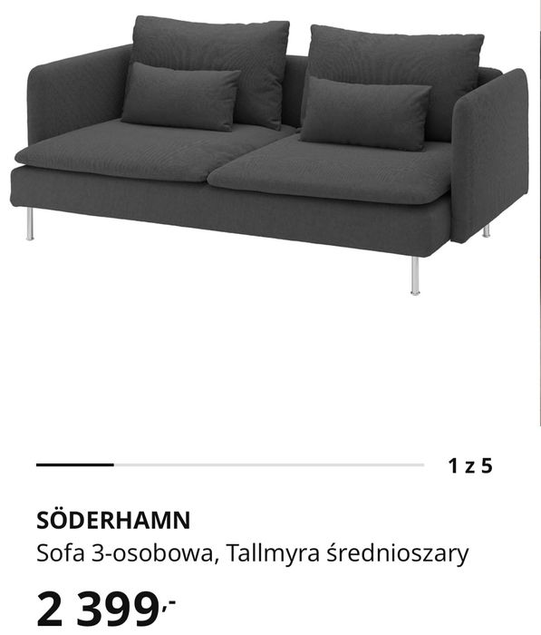 Sofa IKEA SODERHAMN+Dowóz Gratis
