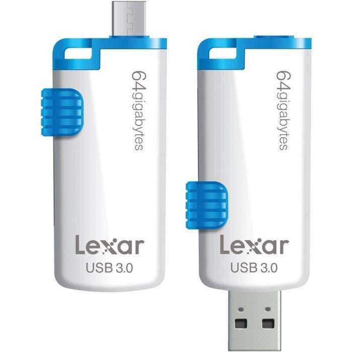 Lexar JDM20 OTG USB Flash Drive 64 GB USB 3.0 – for PC and Android – BRAND NEW!64550632284929121
