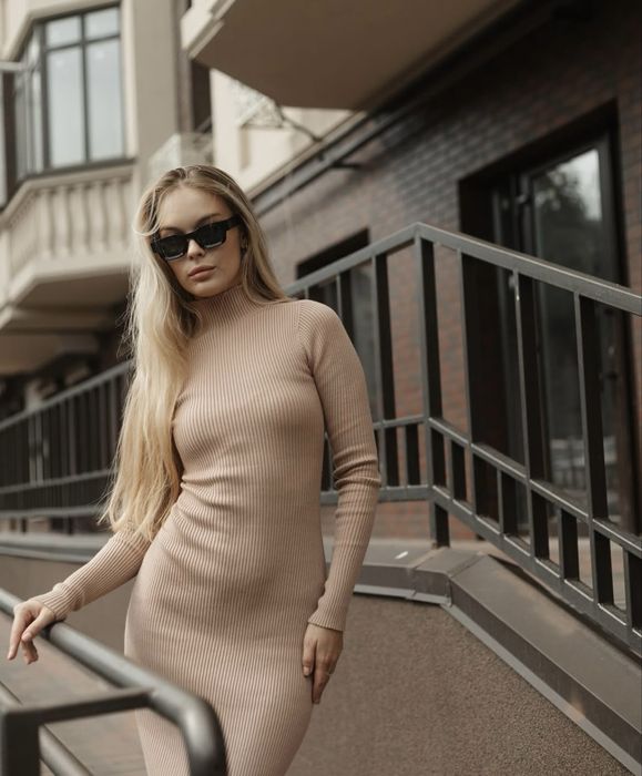 Сукня довга, плаття, сукня міді, сукня з довгим рукавом, тепла сукня