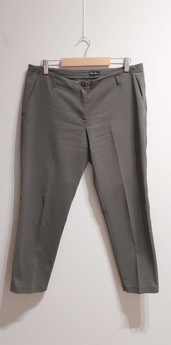 Sprzedam zielone, eleganckie spodnie, 30 zł, 42 (XL)