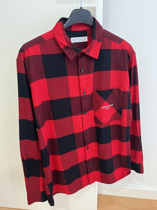 Camisa quadradis Zara, 11/12 anos, 152cm