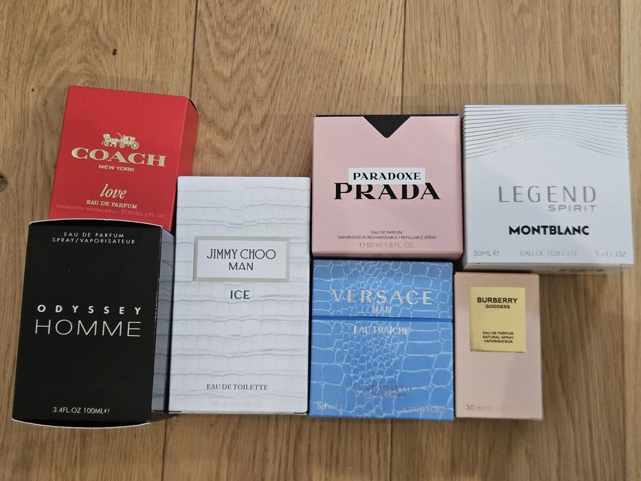 Opakowania po markowych perfumach - zestaw dla kolekcjonera