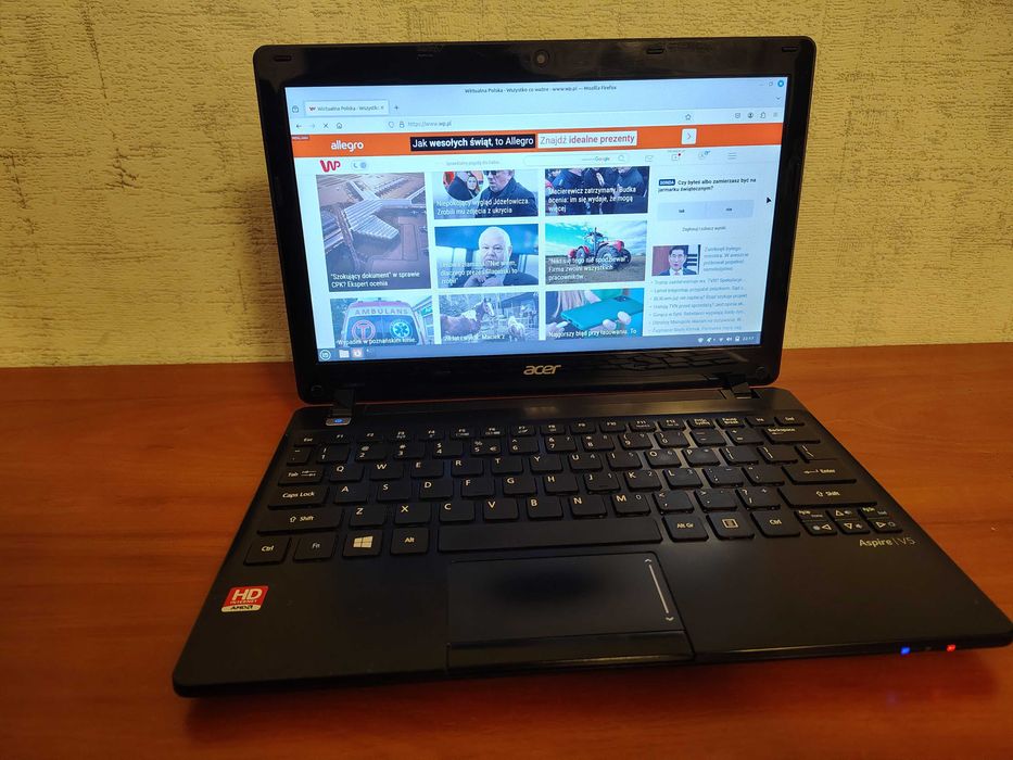 Acer Aspire V5 11.6" AMD C70 2GB 320HDD - oryginalny system - zasilacz