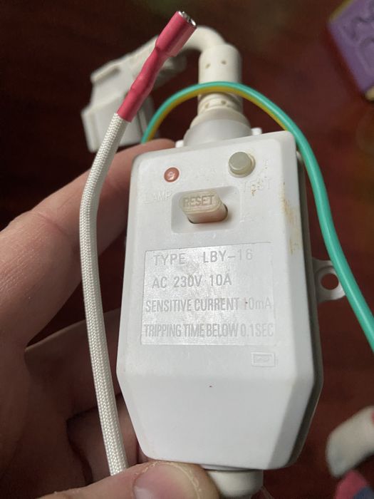 Провод с УЗО для бойлера 230в 10а