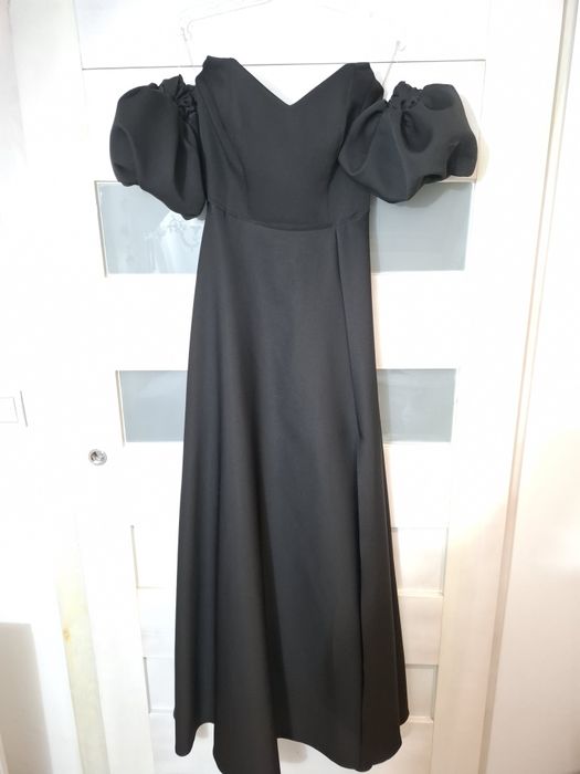 Czarna balowa suknia hiszpanka r.S Lacoria