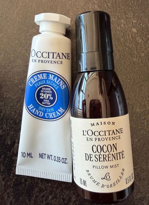 Mini kosmetyki podróżne L’Occitane Hand Cream + Pillow Mist