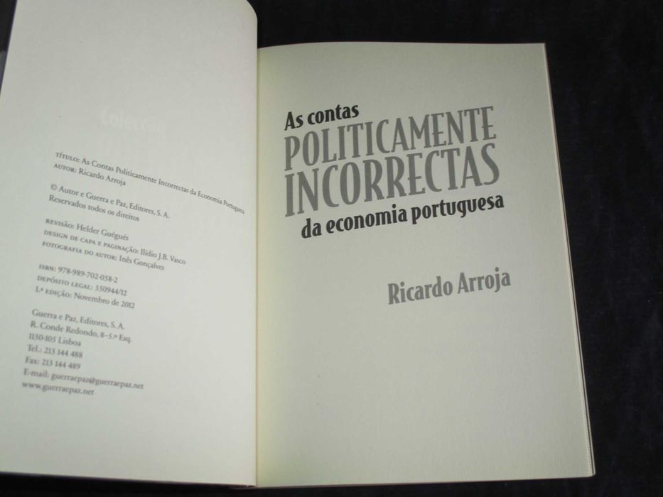Livro As Contas Politicamente Incorrectas da Economia Portuguesa