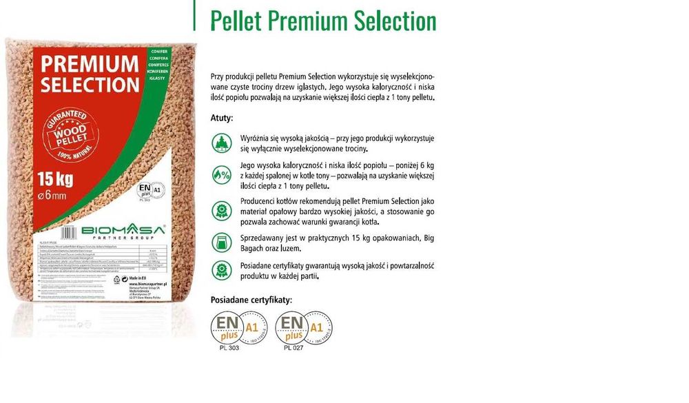 Pellet Premium Selection worek 15 kg