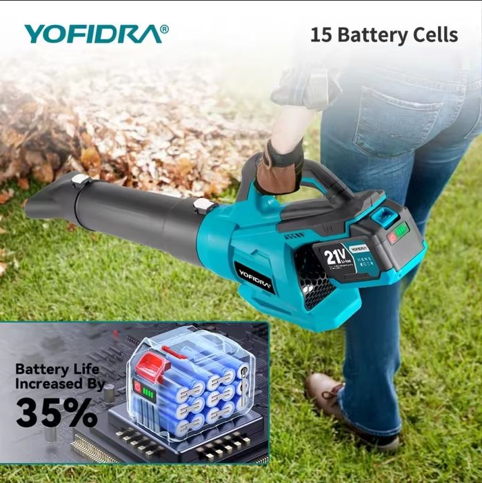 Soprador de Folhas c/ 2 Baterias 9Ah