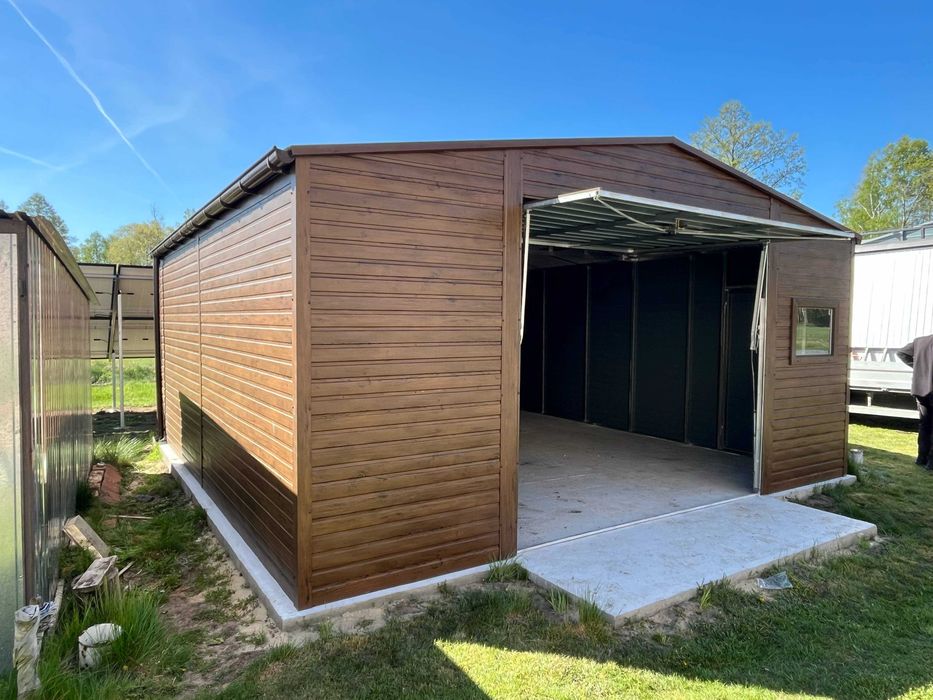 Garaż Blaszany Blaszak 6x5 Dach Dwuspadowy