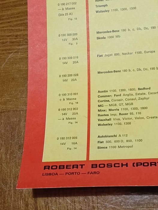 Raríssimo Cartaz Reguladores Bosch 1973