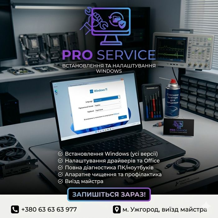 Встановлення  Windows 7/8/10/11 та Пакет Office