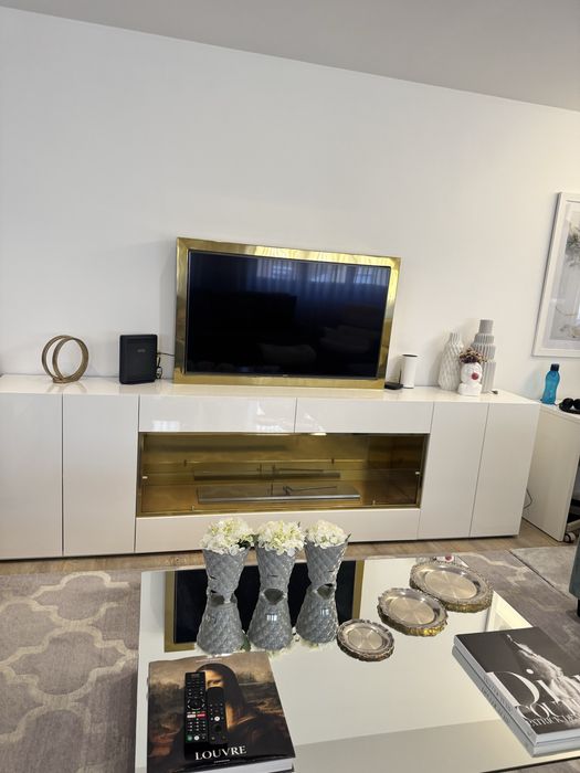 Movel de tv com lareira(Etanol) da Interdesign  - Nunca Usa