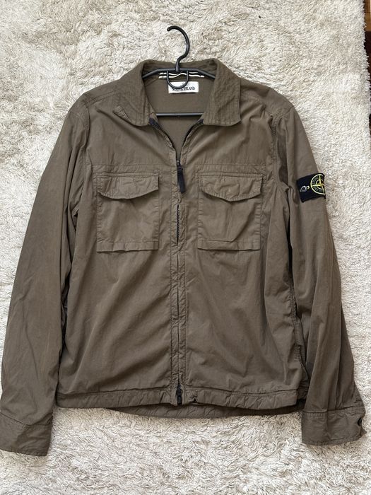 сорочка-куртка Stone Island 101WN Brushed Cotton Canvas Overshirt.