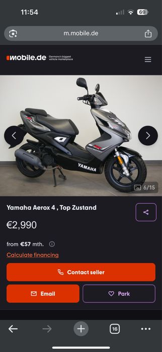 Продам Yamaha aerox 2016 рестайлінг  SA42