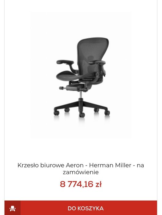 Herman Miller Aeron Remastered B ( nowy model )