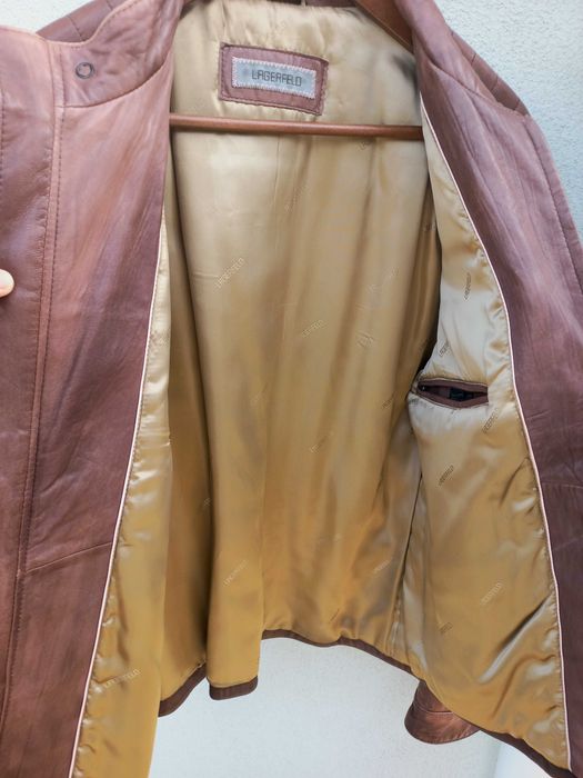 casaco de couro   de  homem de marca lagerfeld
