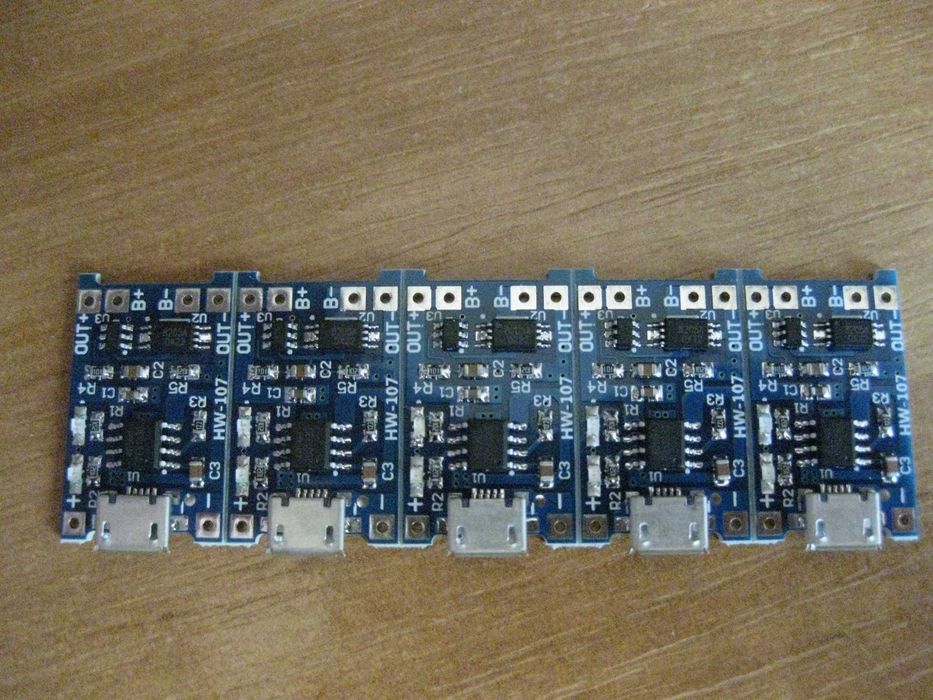 Плата зарядки LI-ion аккумуляторов 18650 1A с защитой MicroUSB; USB-C ...