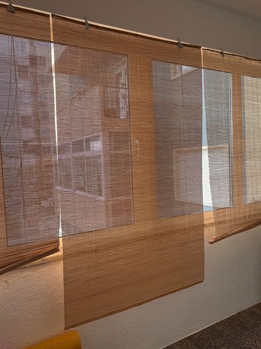 Estores de bambu natural Castanho claro, 90 x 175 cm