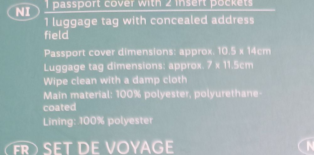 Bordowy komplet podróżny