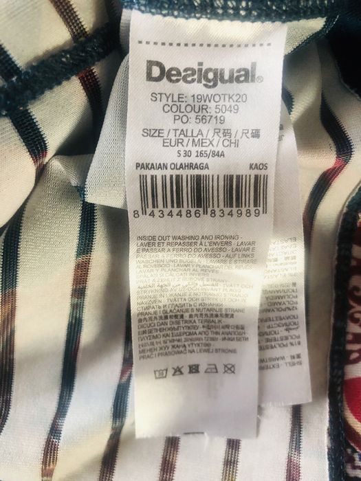 T-shirt Desigual z ramiączkami Etnic Paski Top S