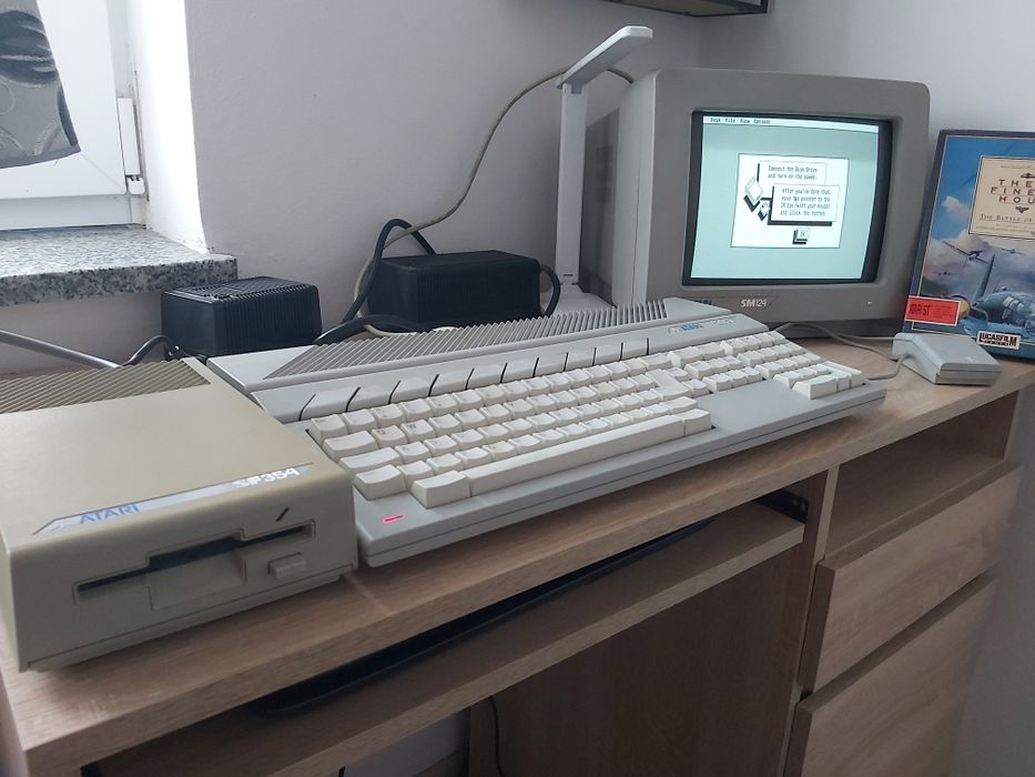 Atari 520 ST+ EARLY EDITION pierwsza seria – TOS z dyskietki – kartony