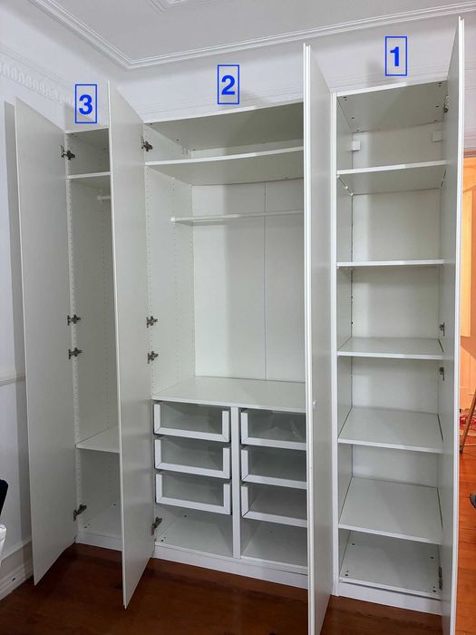 Roupeiros IKEA PAX 2x0,5m + 1x1m (ou individual)