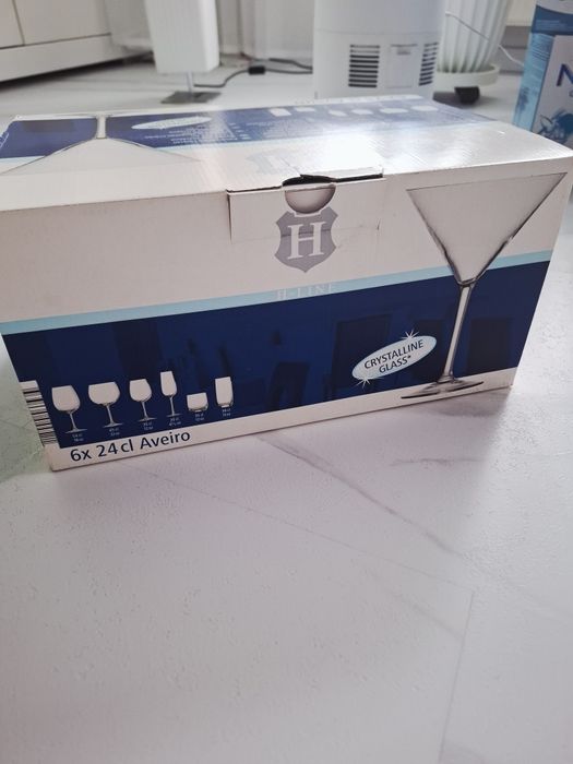 Krystaliczne 6 szt kieliszki do Martini koktajli deserów zestaw komple