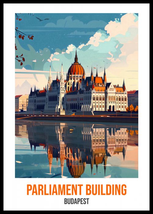 Plakat 42x59,4cm Parliament Building, Budapest