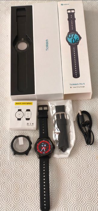 Relógio inteligente Ticwatch 5 Pro,Loja Google,pagar com o relógio,GPS