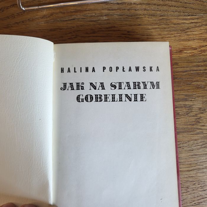 Książka Jan na Starym Gobelinie ³⁴