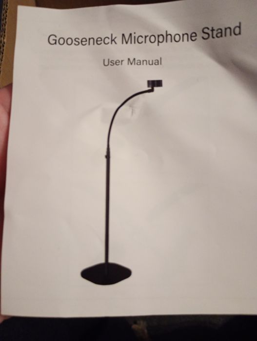 Statyw mikrofonowy na gęsiej szyi