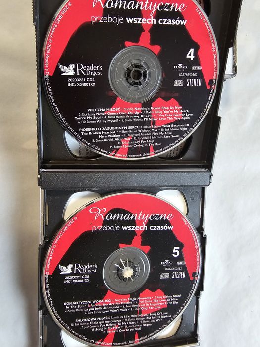 Dwa zestawy płyt ( 7 płyt cd)z muzyką Readers Digest