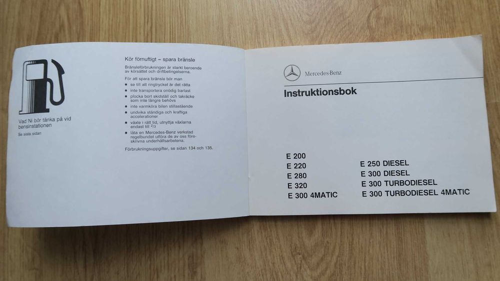 Instrukcja obsługi Mercedes 124 E  kombi