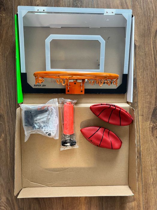 SUPER JOY Zestaw do koszykówki dla dziecka tablica piłka kosz 40 x 30