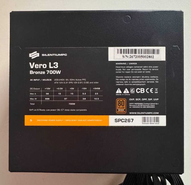 SilentiumPC Vero L3 700W 80 Plus Bronze