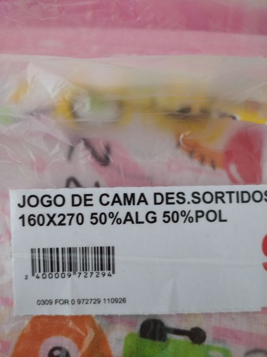 Lençol e fronha novos