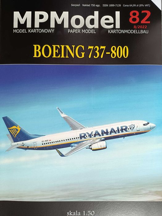 Model kartonowy MPModel 82  samolot BOEING 737-800
